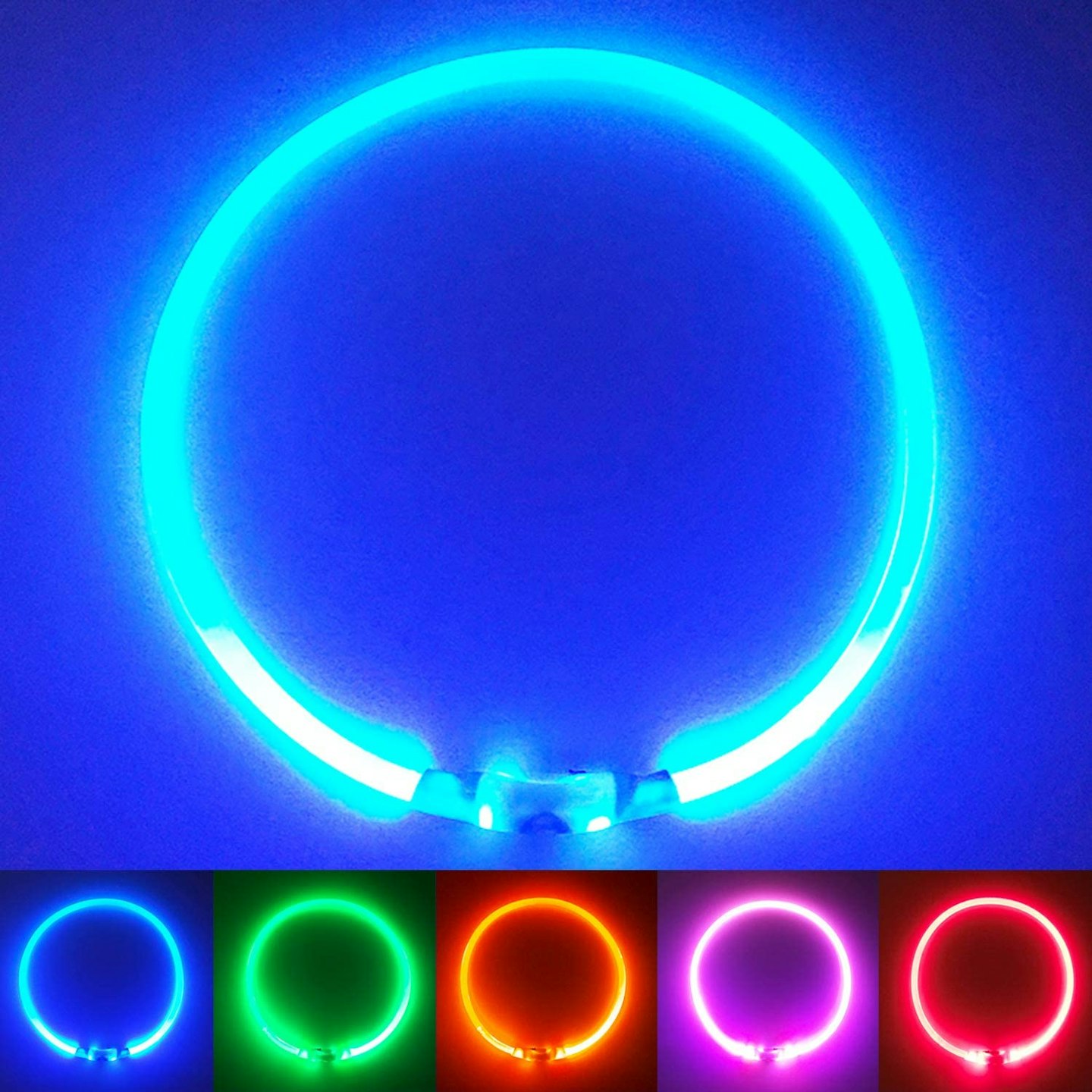 PetSol Ultra Bright USB Rechargeable LED Dog Safety Collar