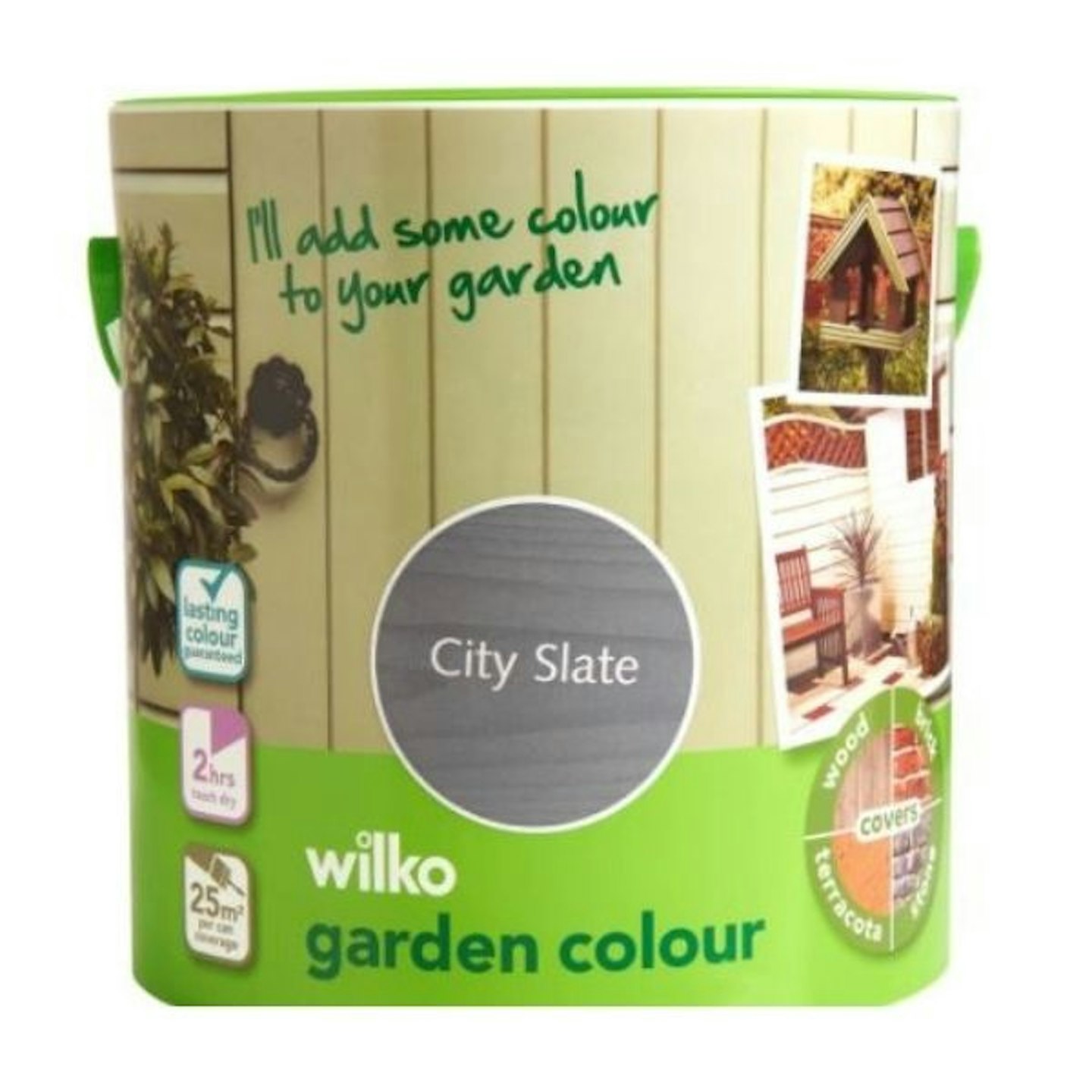 Wilko Garden Colour City Slate Exterior Paint 2.5L