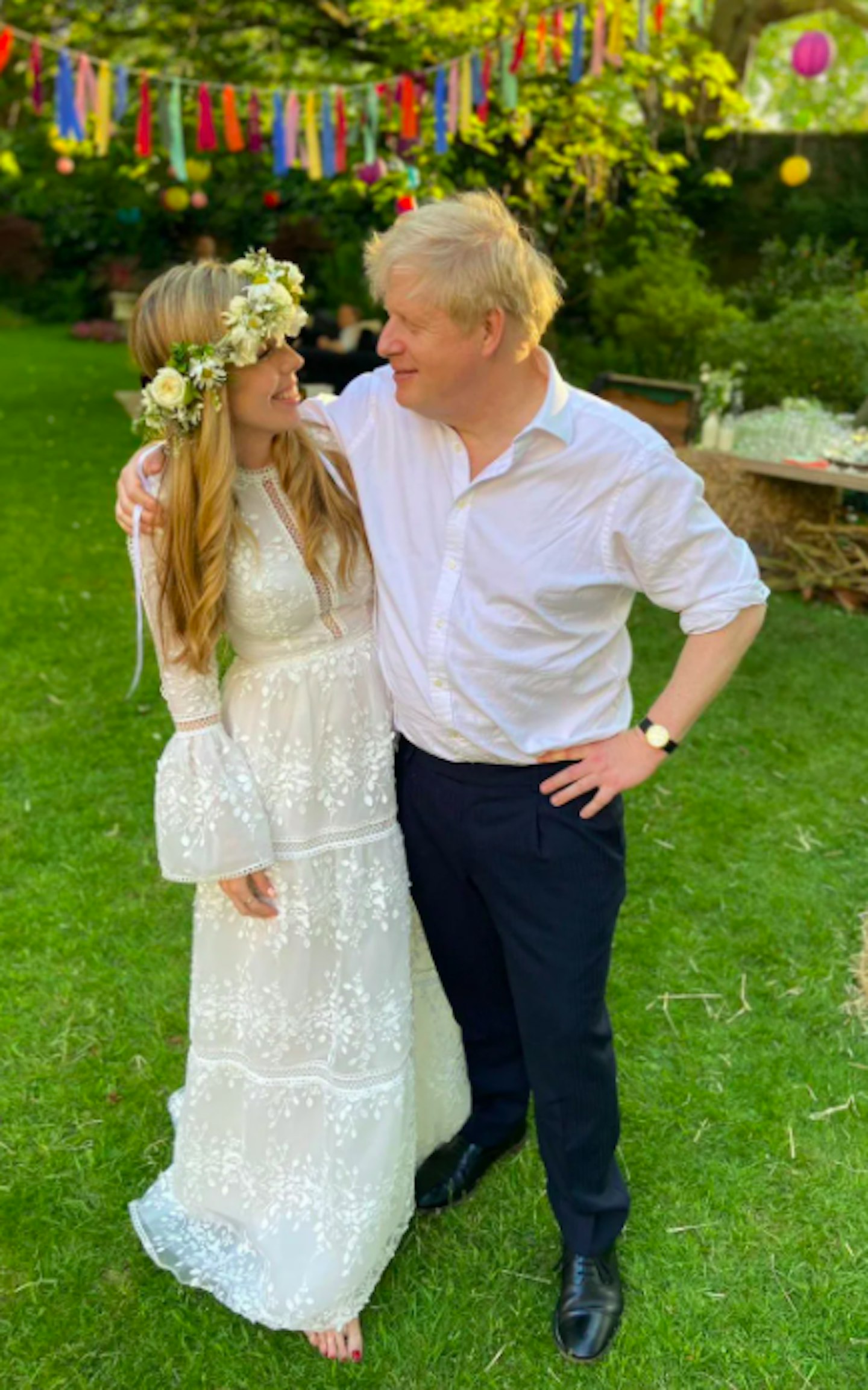 carrie symonds and boris johnson after their wedding 