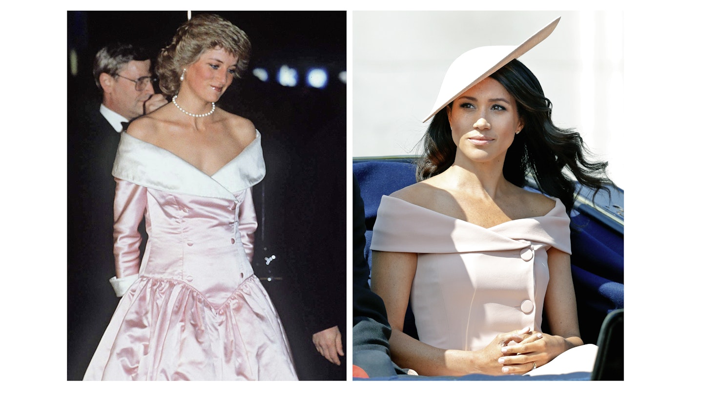 meghan markle princess diana fashion