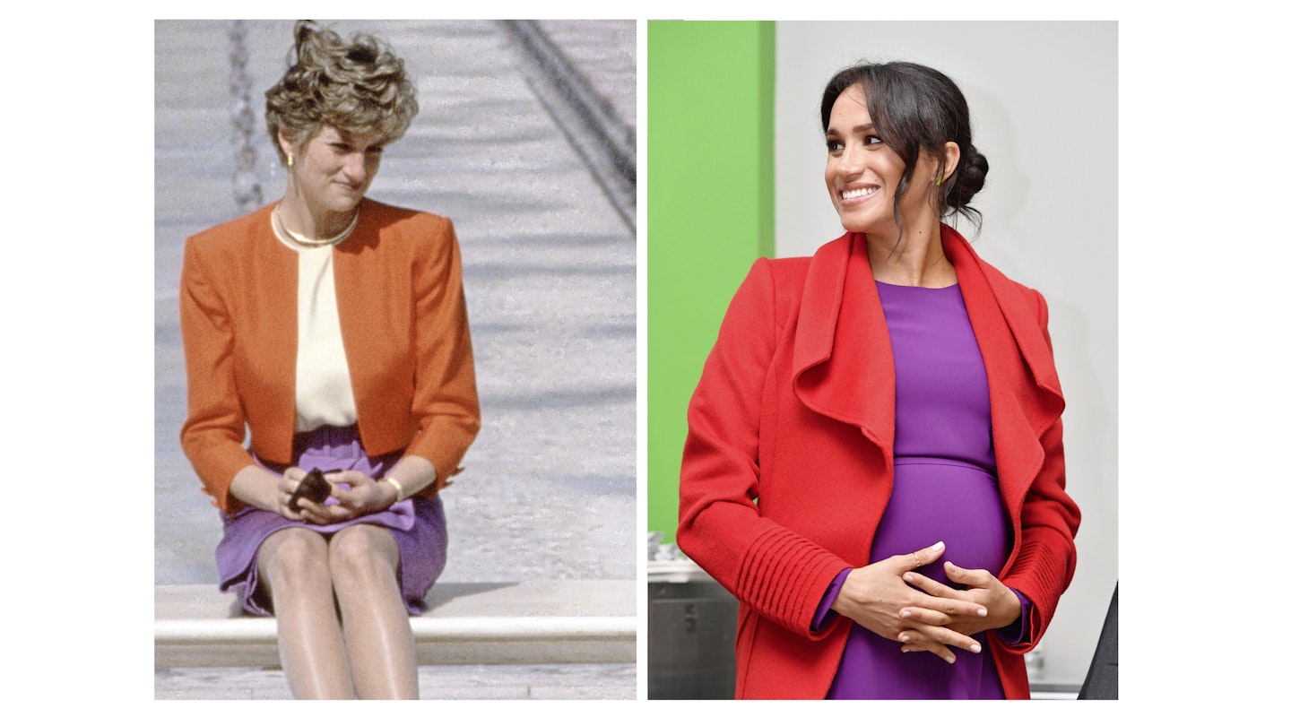 meghan markle princess diana fashion