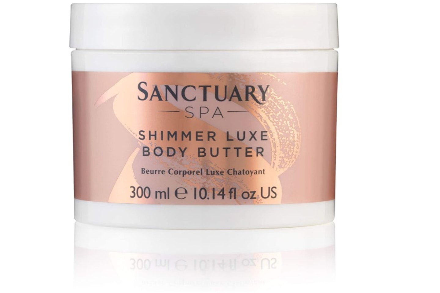Sanctuary Spa Body Butter, Shimmer Luxe Rose Gold Radiance Body Moisturiser, 300 ml