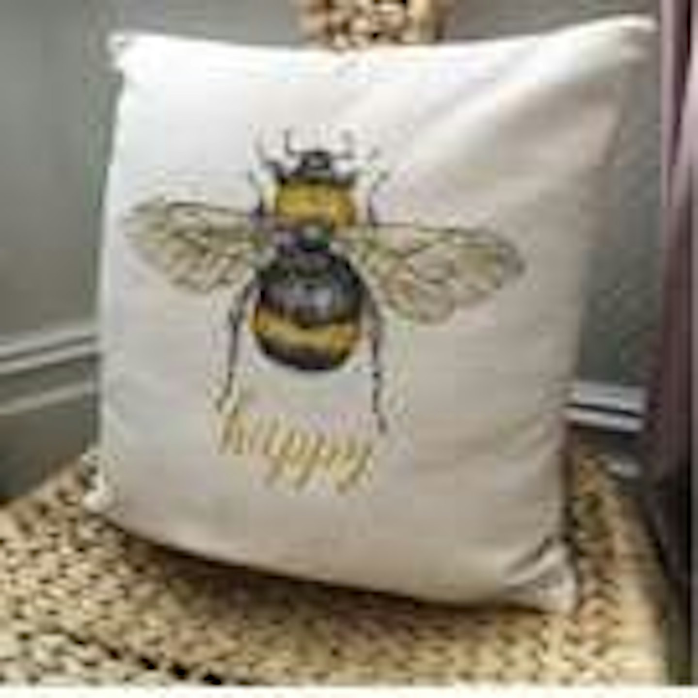 Bee Happy, Bumble Bee Gift Cushion Cover