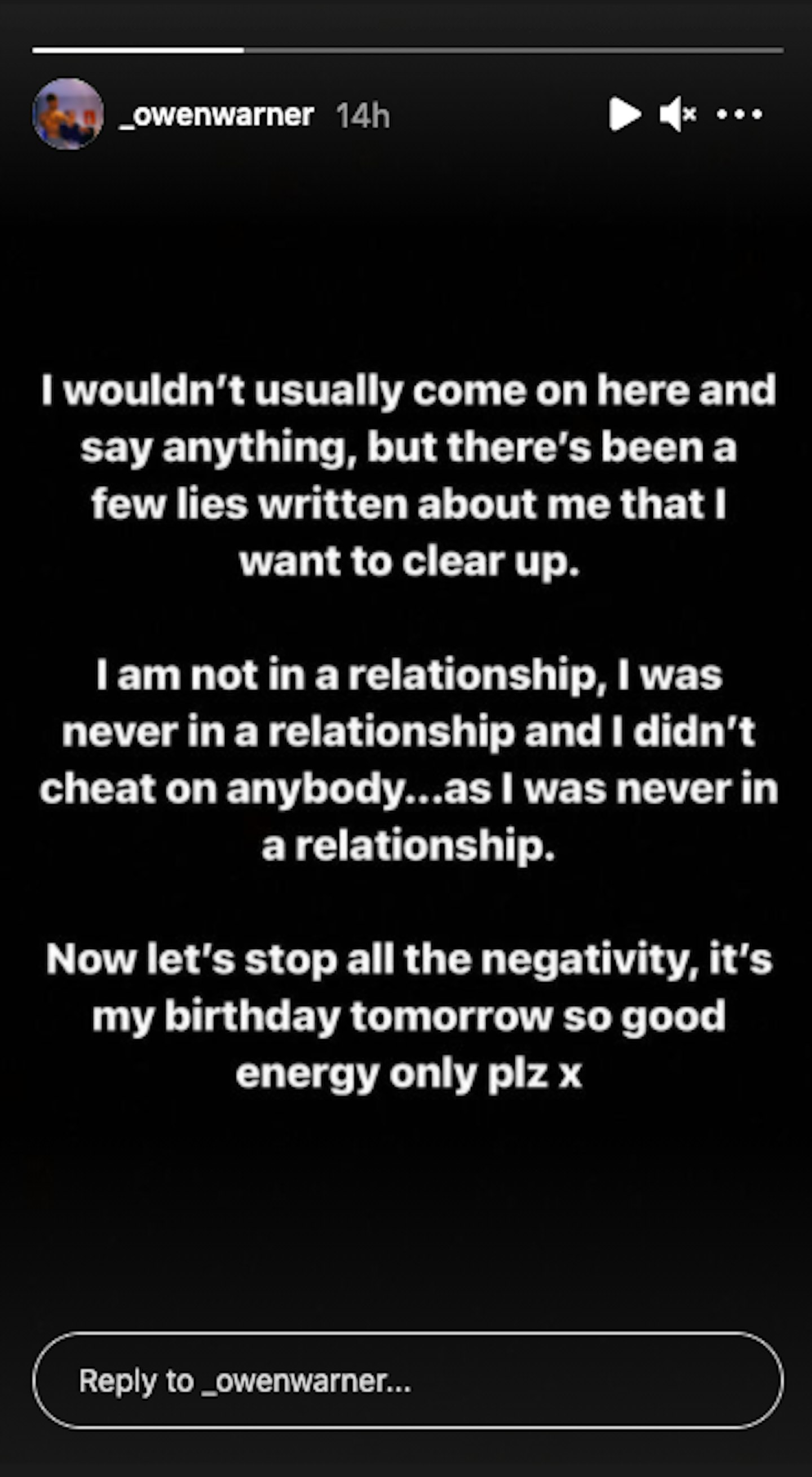 Owen Warner statement