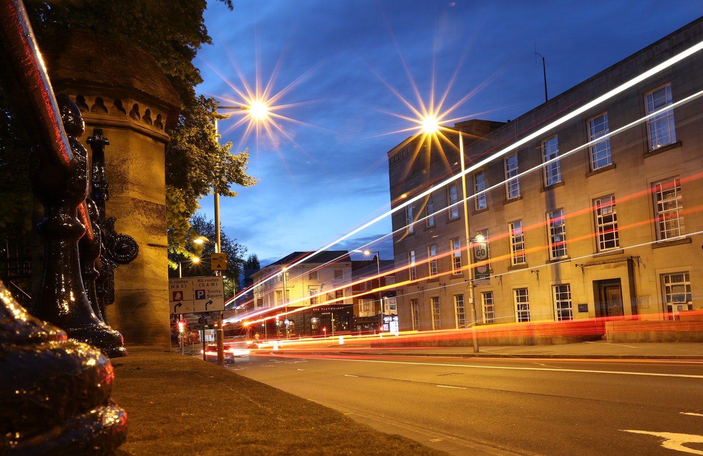 Night street scene using Canon EOS R6 