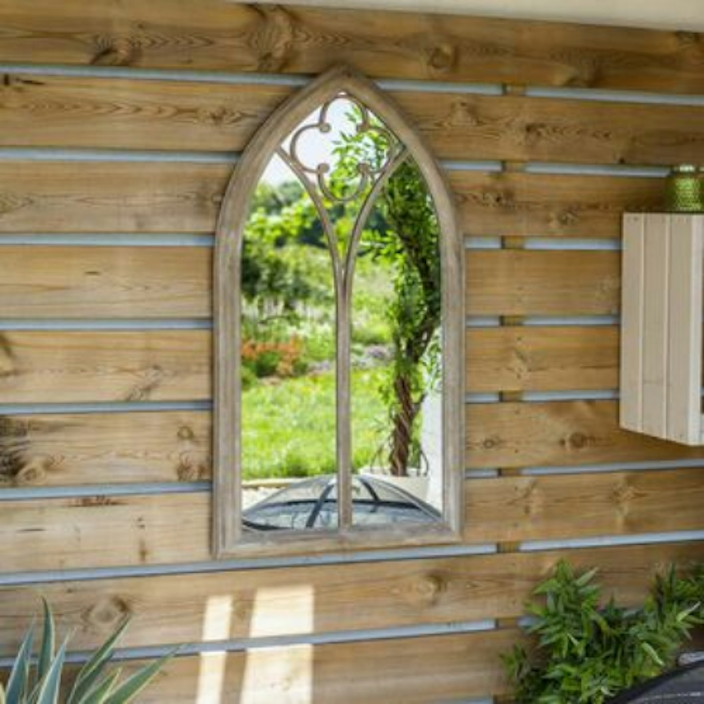 Vintage Church Garden Mirror