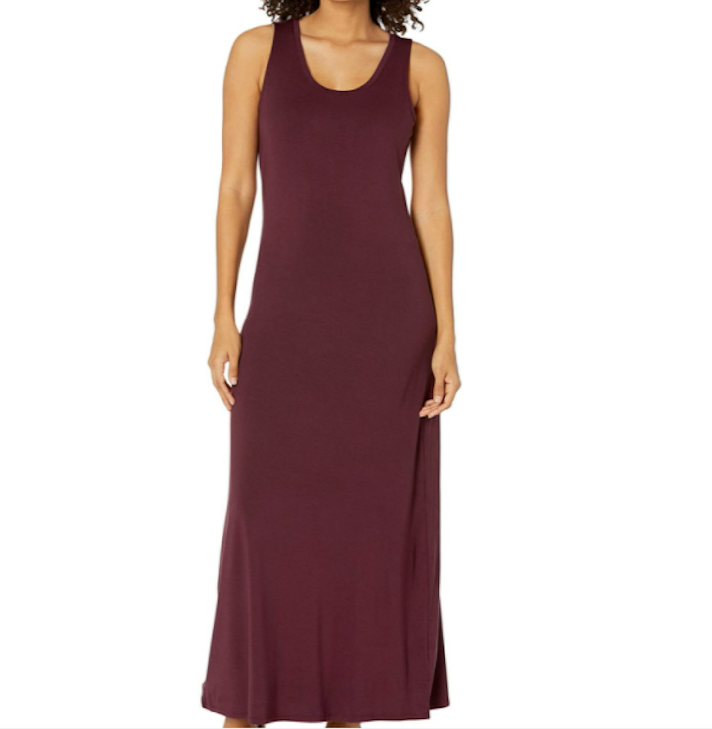 amazon essentials maxi dress in burgundy