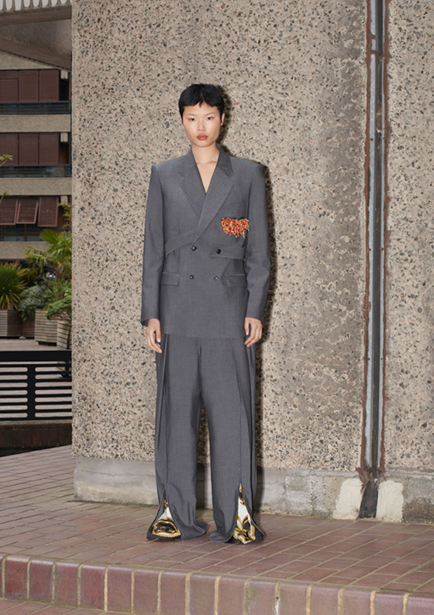 TOGA Archives x H&M grey suit women 