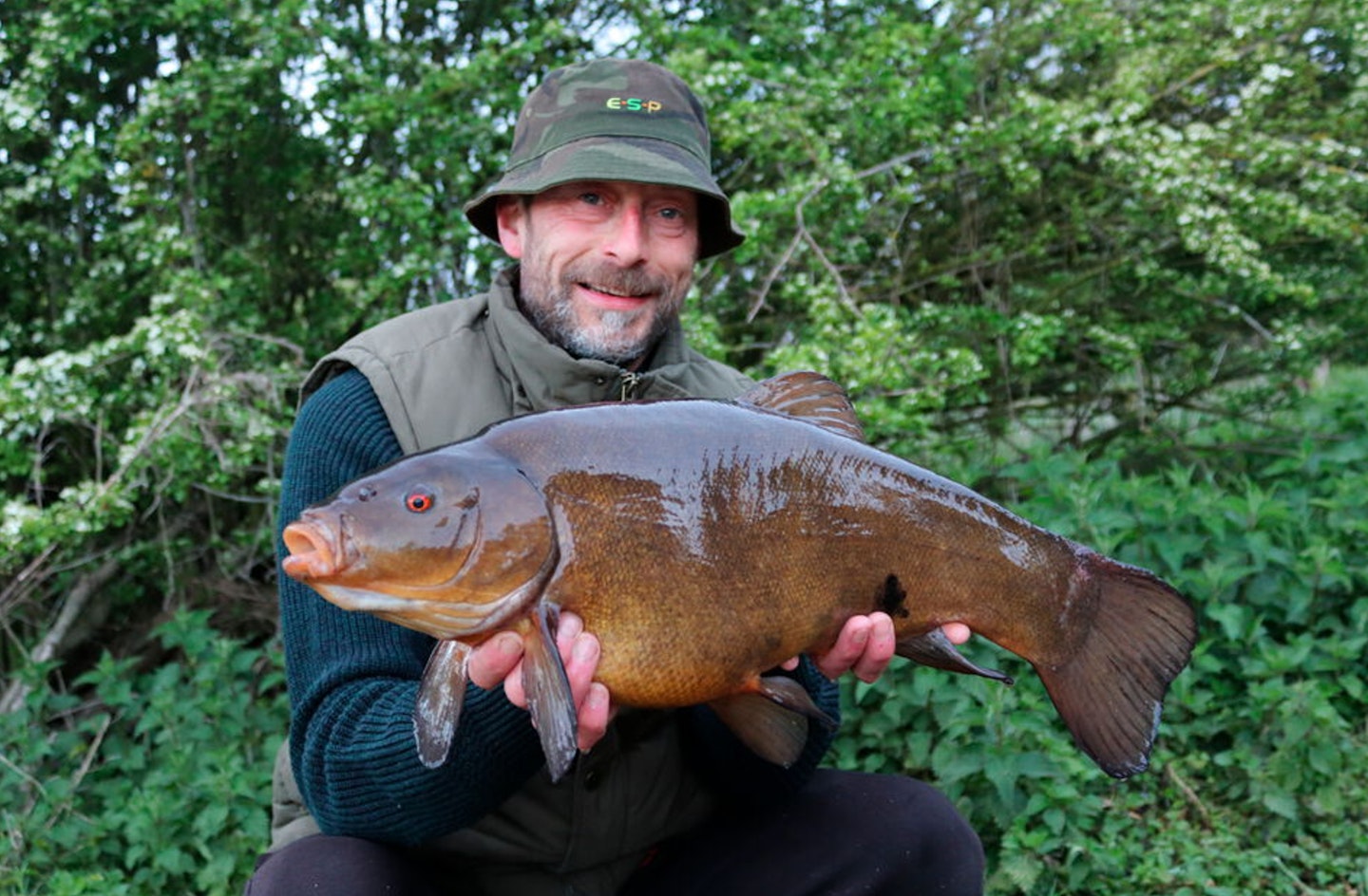This 9lb 6oz tench was Matthew’s biggest from the session