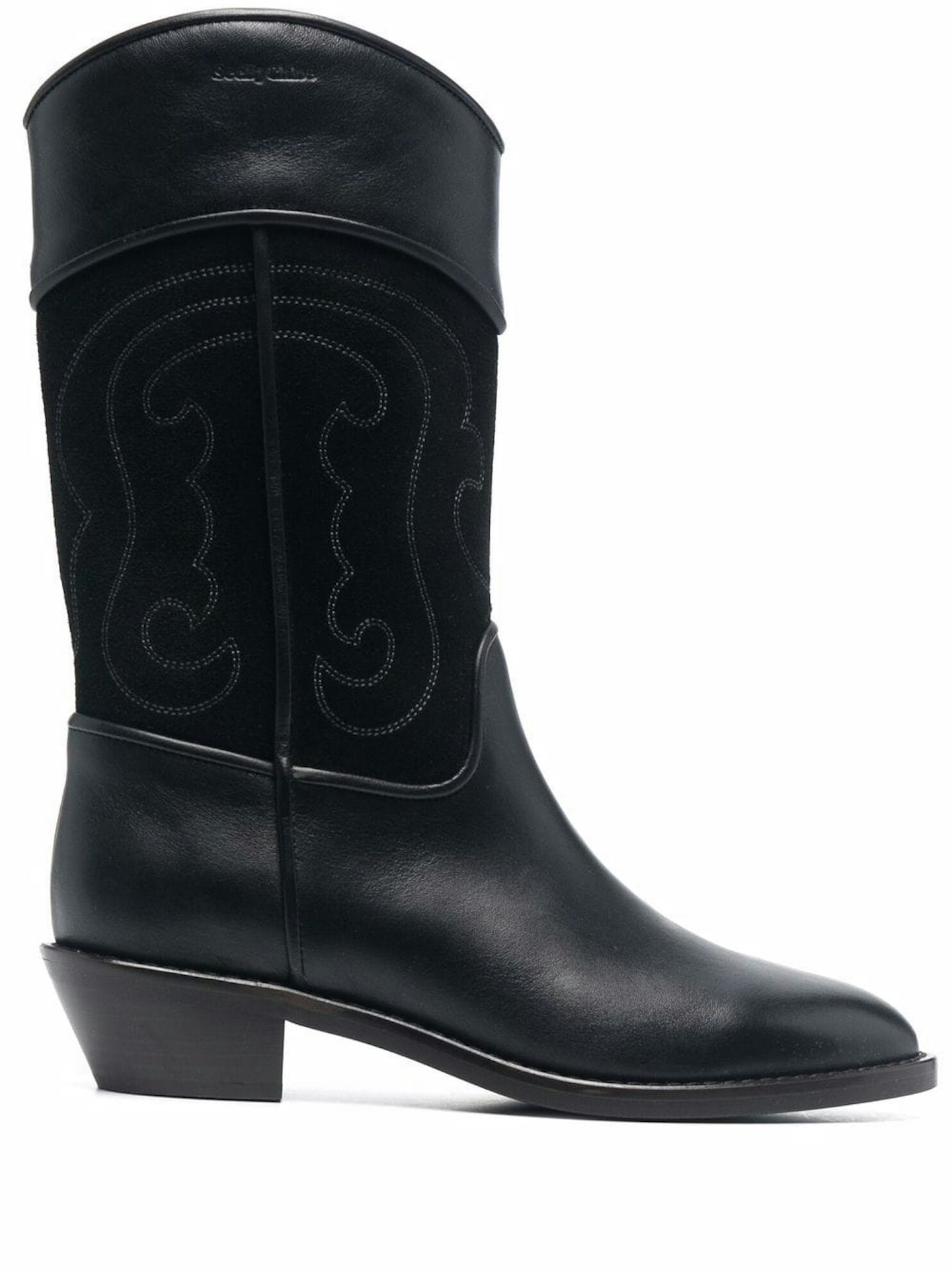See By Chloe, embroidered panelled boots, £577