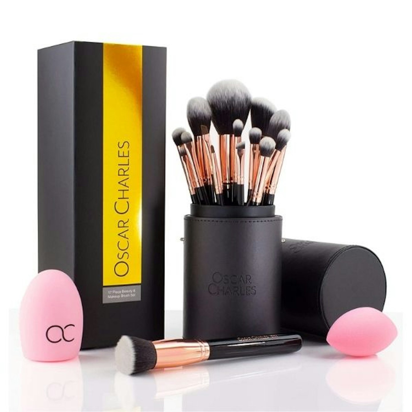 Oscar Charles 15-Piece Professional Makeup Brush Set