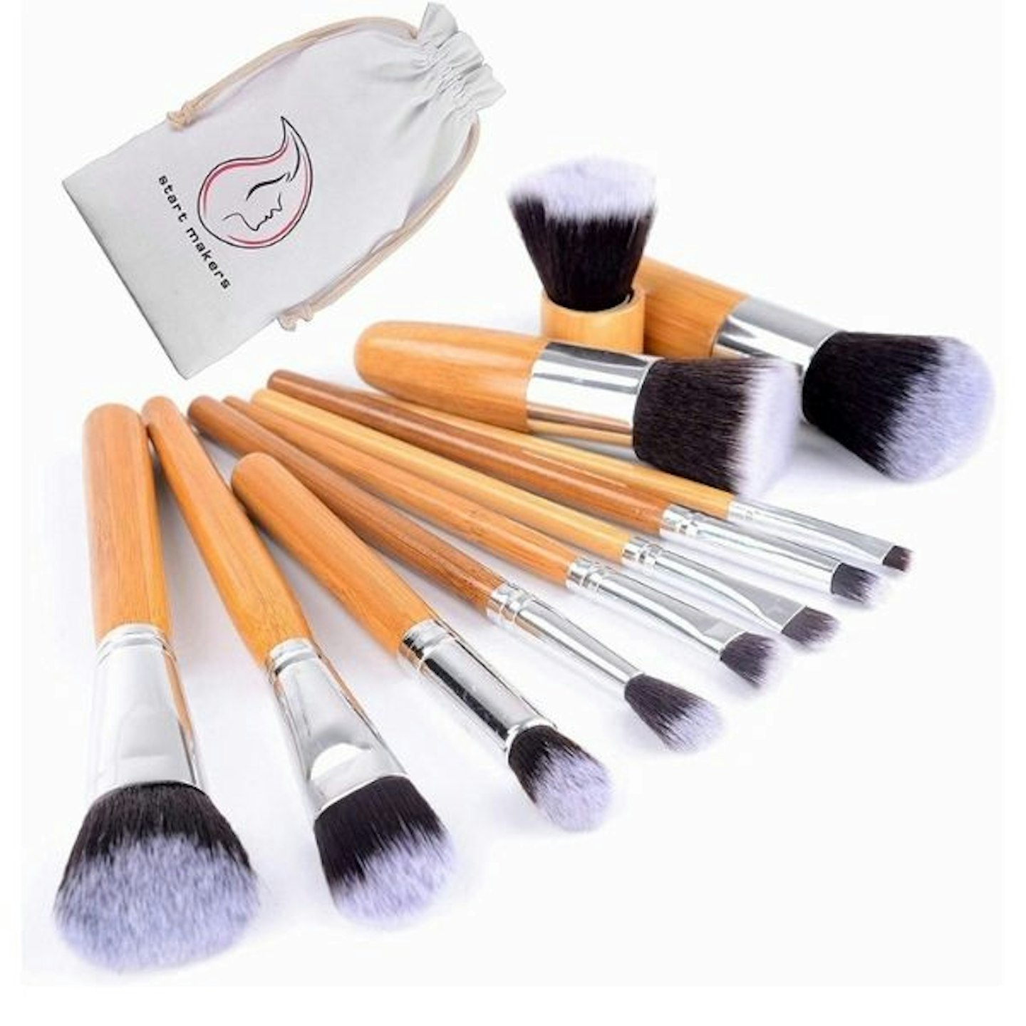 Bamboo Makeup Brushes Start Makers 11 Pieces