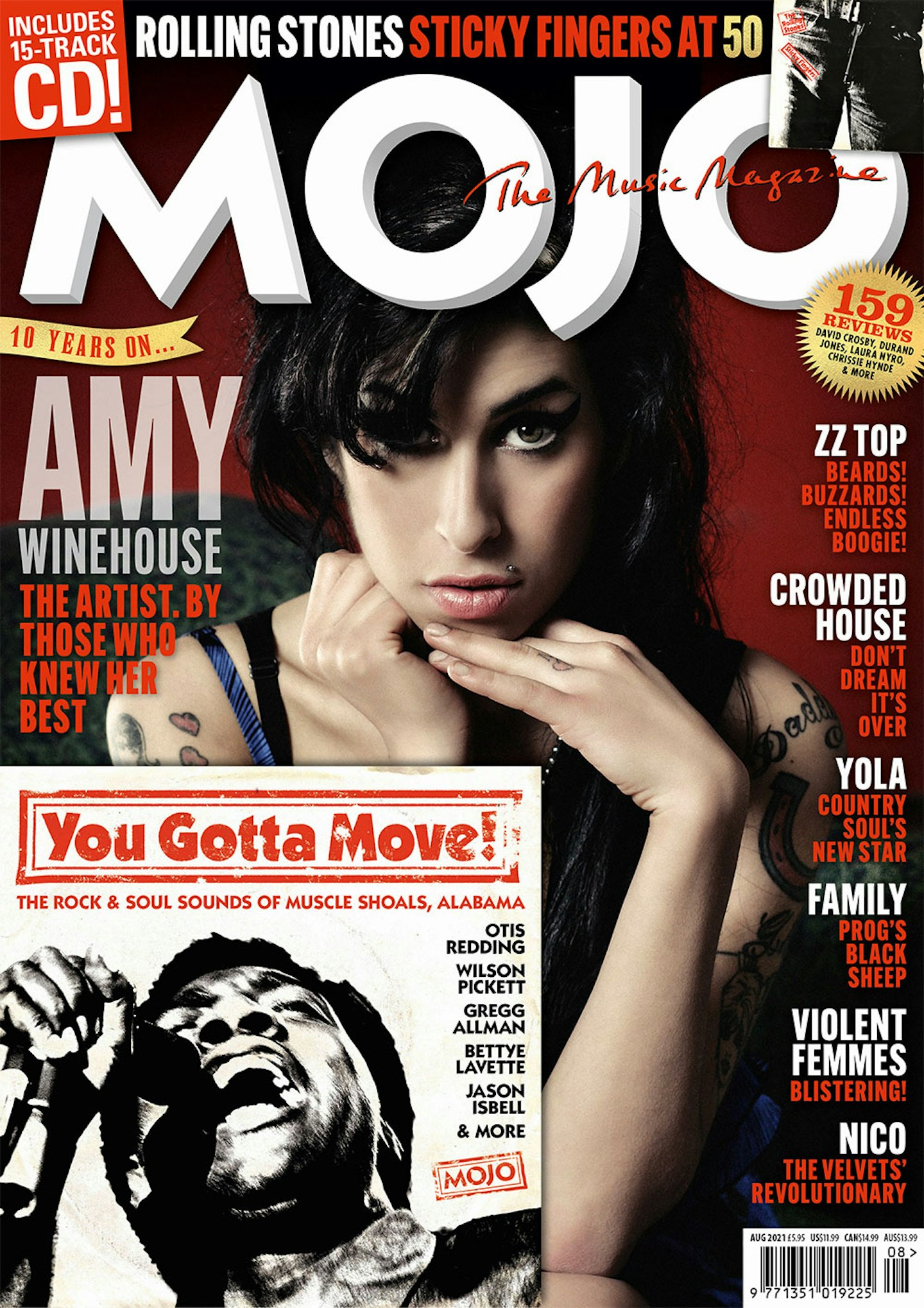 MOJO 333 magazine cover, featuring Amy Winehouse