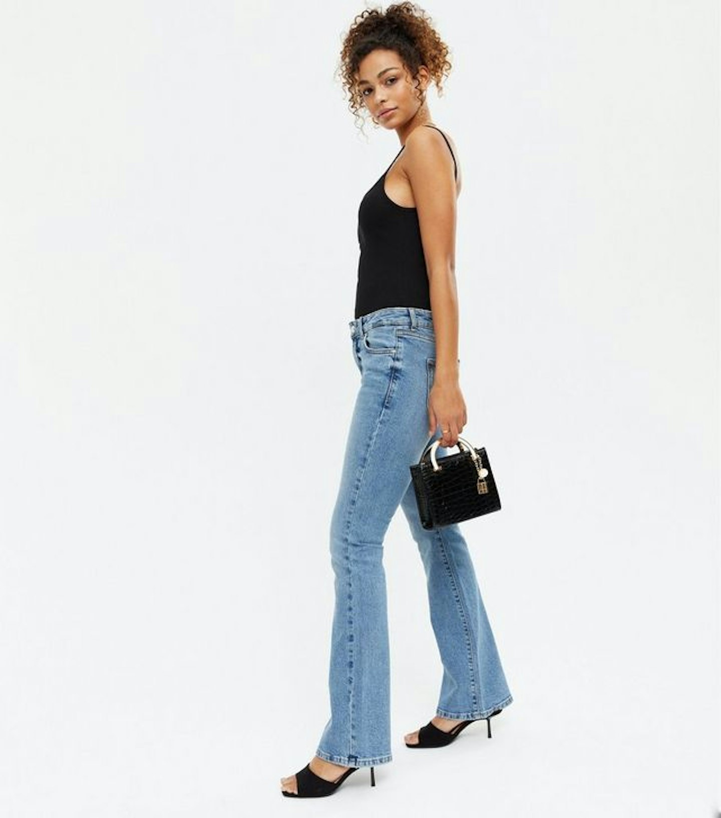 New Look, Blue Low Rise Flared Brooke Jeans, £29.99