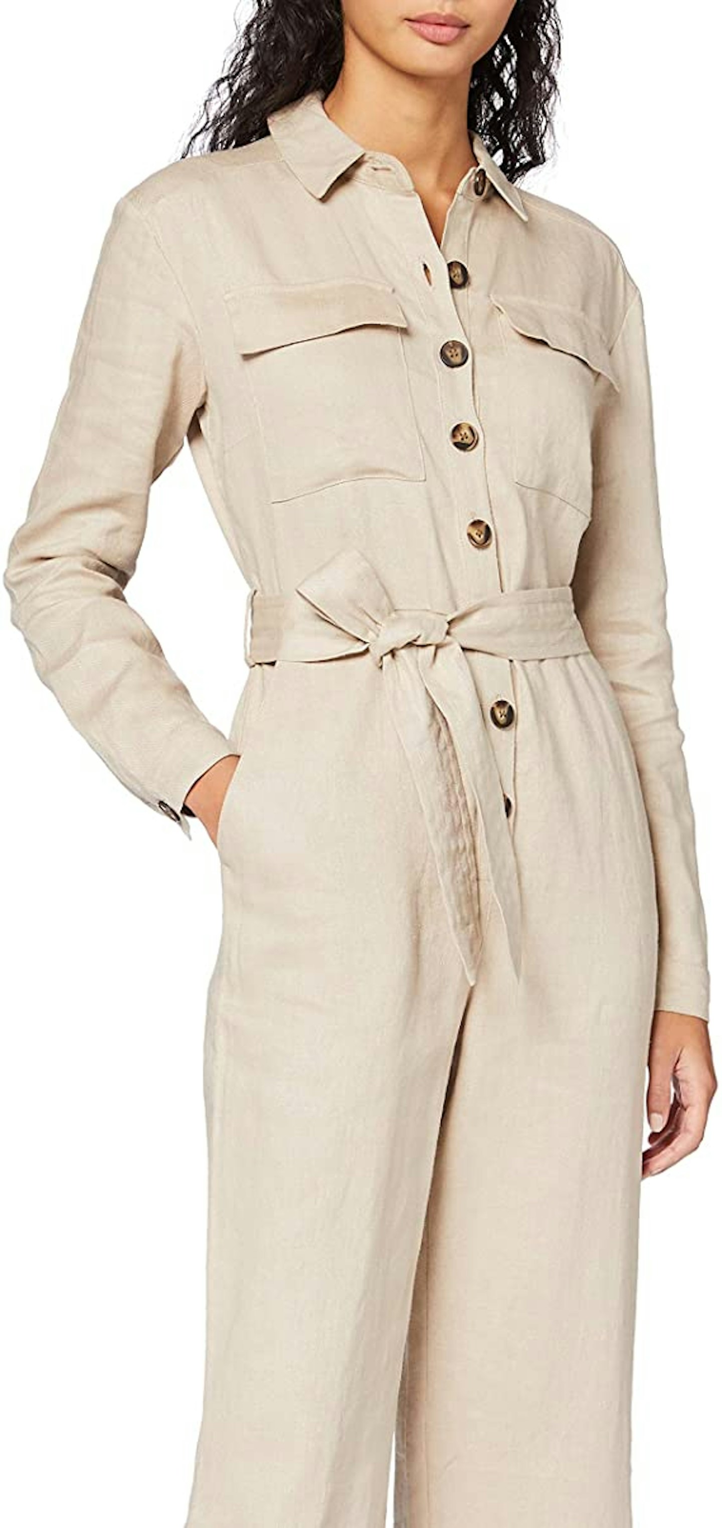 Find, Casual Linen Long Sleeve Jumpsuit, WAS £46.20 NOW £28.08