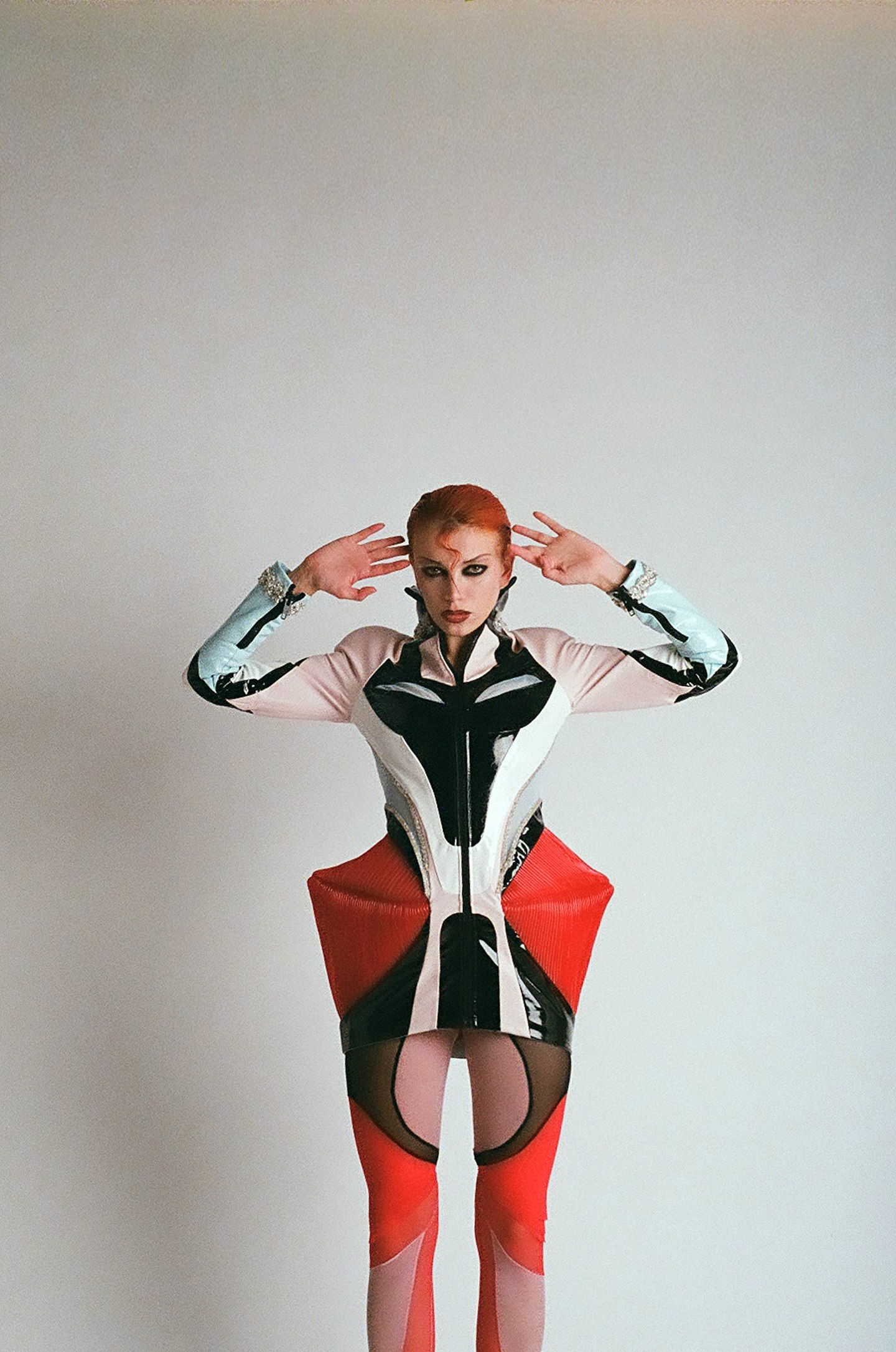 A model wearing an outfit by Vanessa Bon 