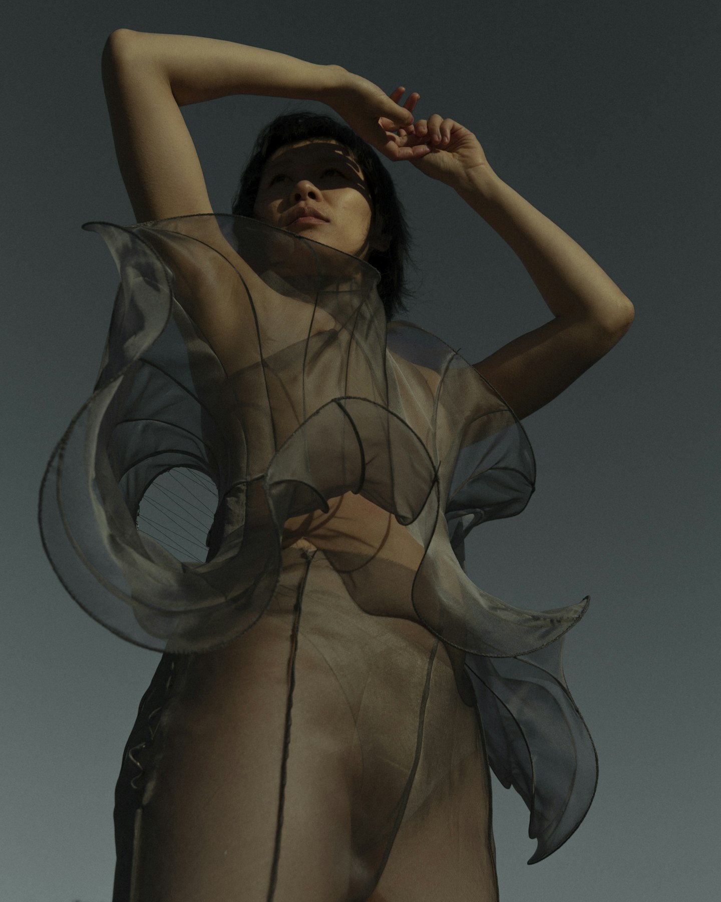 A model wearing an outfit by Kelsey Ann Kasom 
