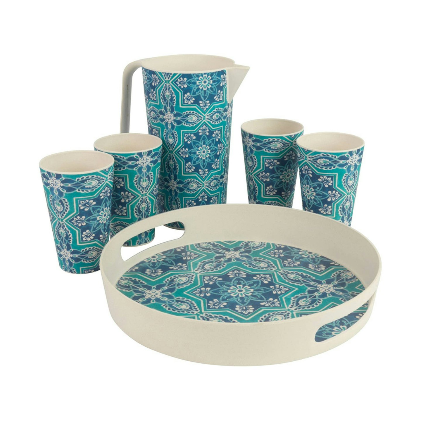 Cambridge COMBO-5557 Reusable Lightweight Jug, Cups and Serving Tray