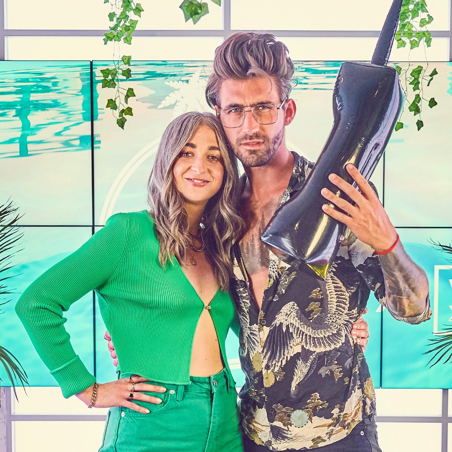Love Island's Chris Taylor and KISS FM's Harriet Rose