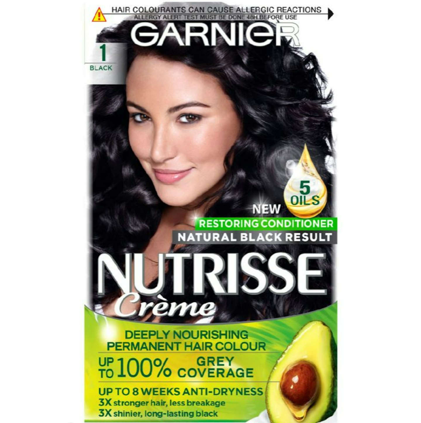 Garnier Nutrisse 1 Black Permanent Hair Dye