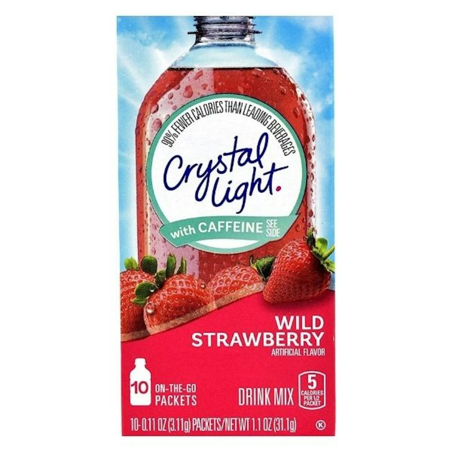 Crystal Light Wild Strawberry with Caffeine On The Go Drink Mix
