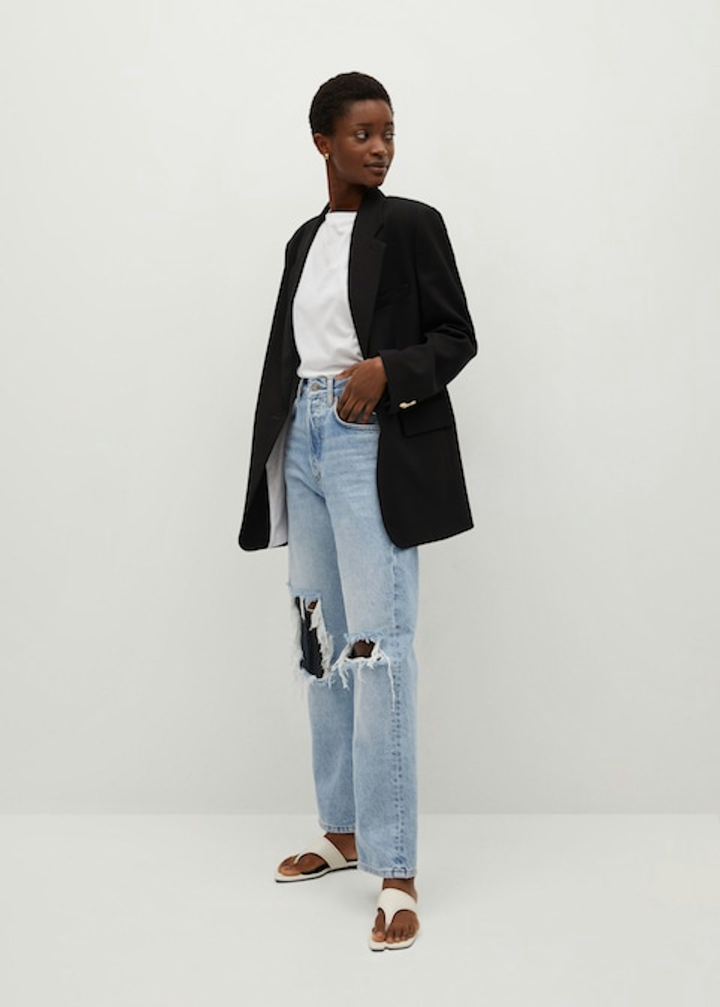 Mango, Structured Flowy Suit Jacket, WAS £79.99 NOW £49.99