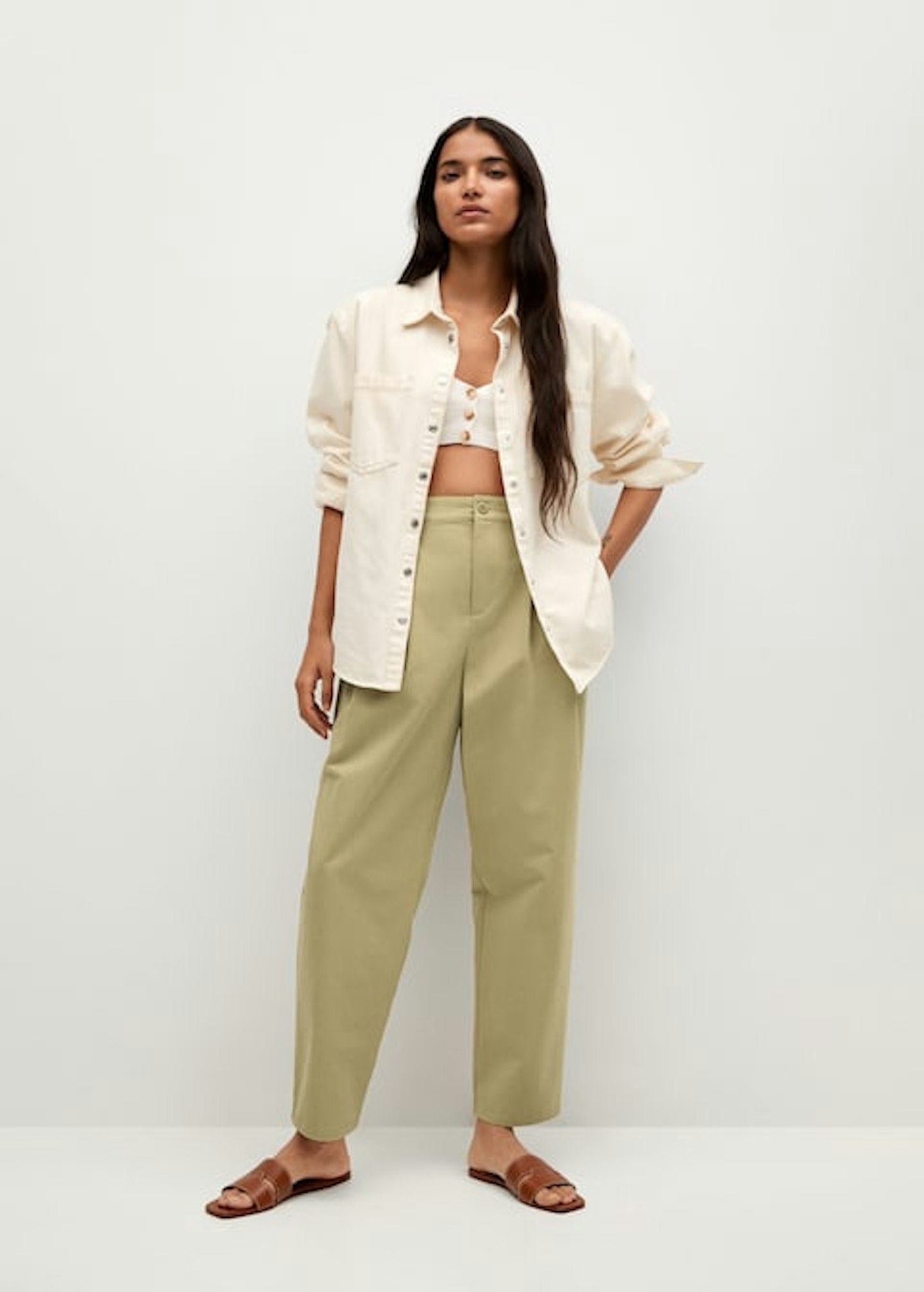 Mango, Pleat Straight Trousers, WAS £35.99 NOW £19.99