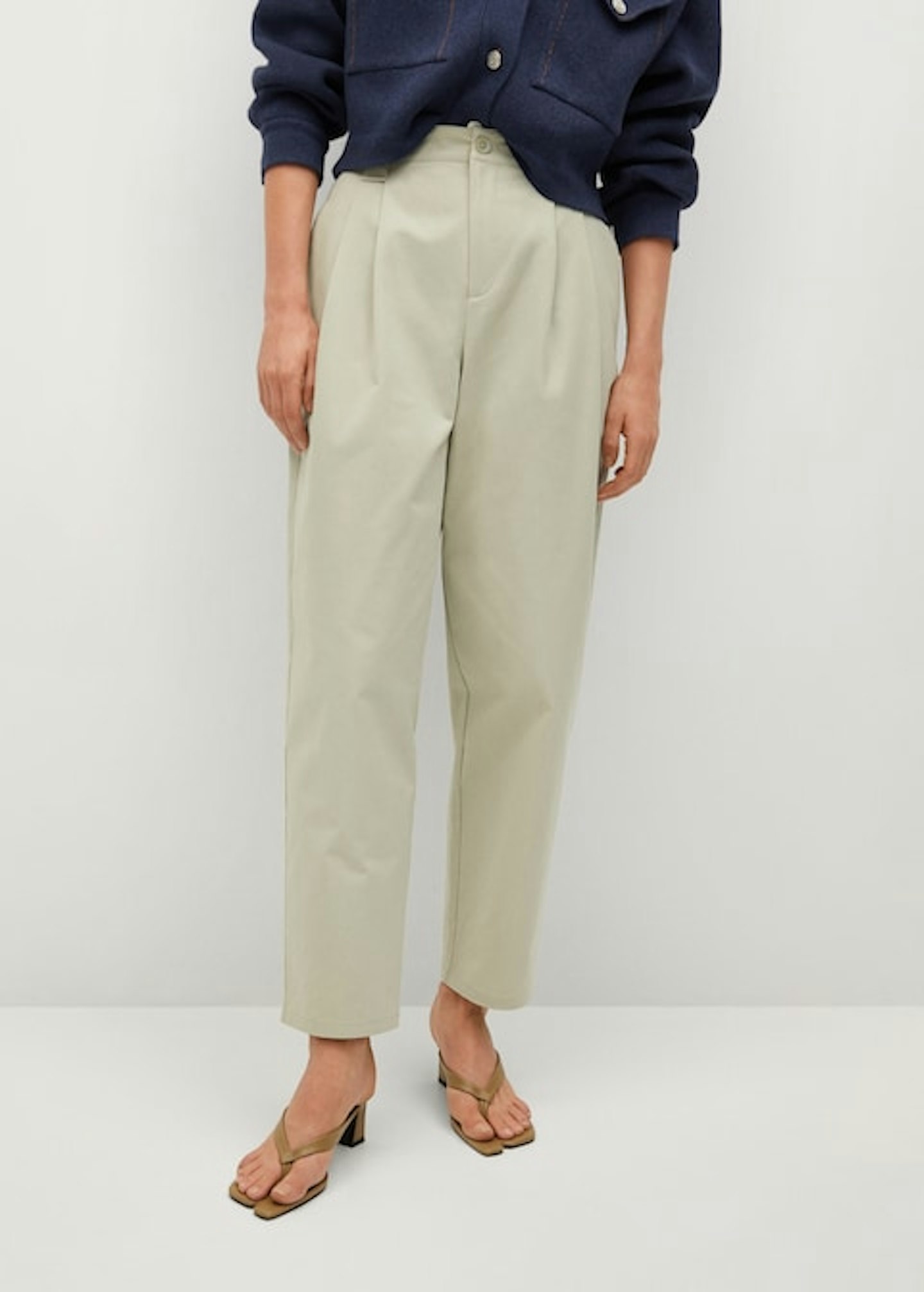 Mango, Pleat Straight Trousers, WAS £35.99 NOW £19.99
