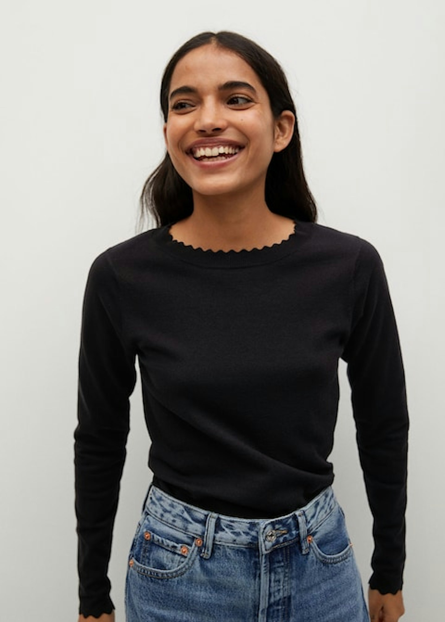 Mango, Scalloped Edges Sweater, WAS £19.99 NOW £15.99