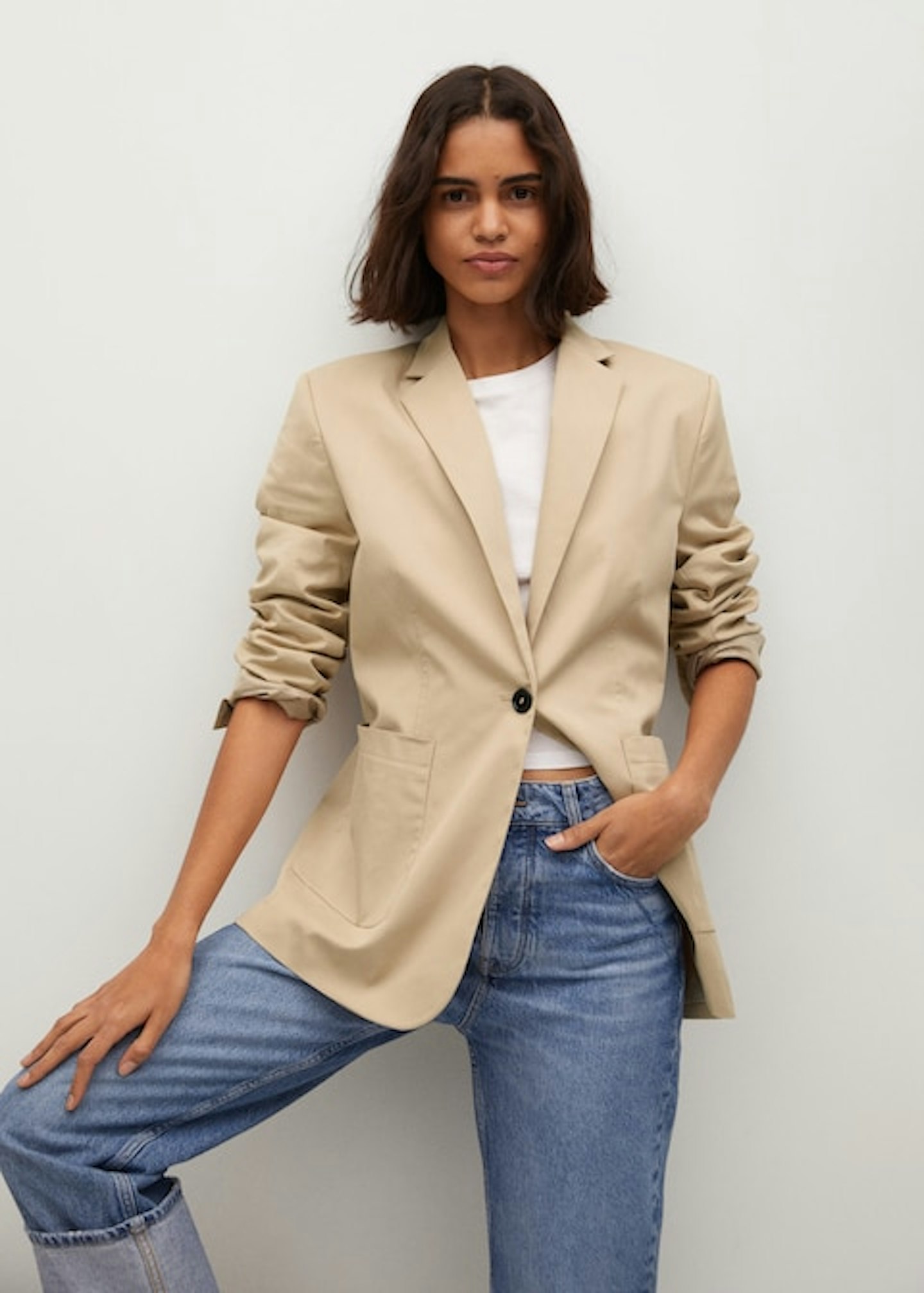 Mango, Structured Cotton Blazer, WAS £59.99 NOW £29.99
