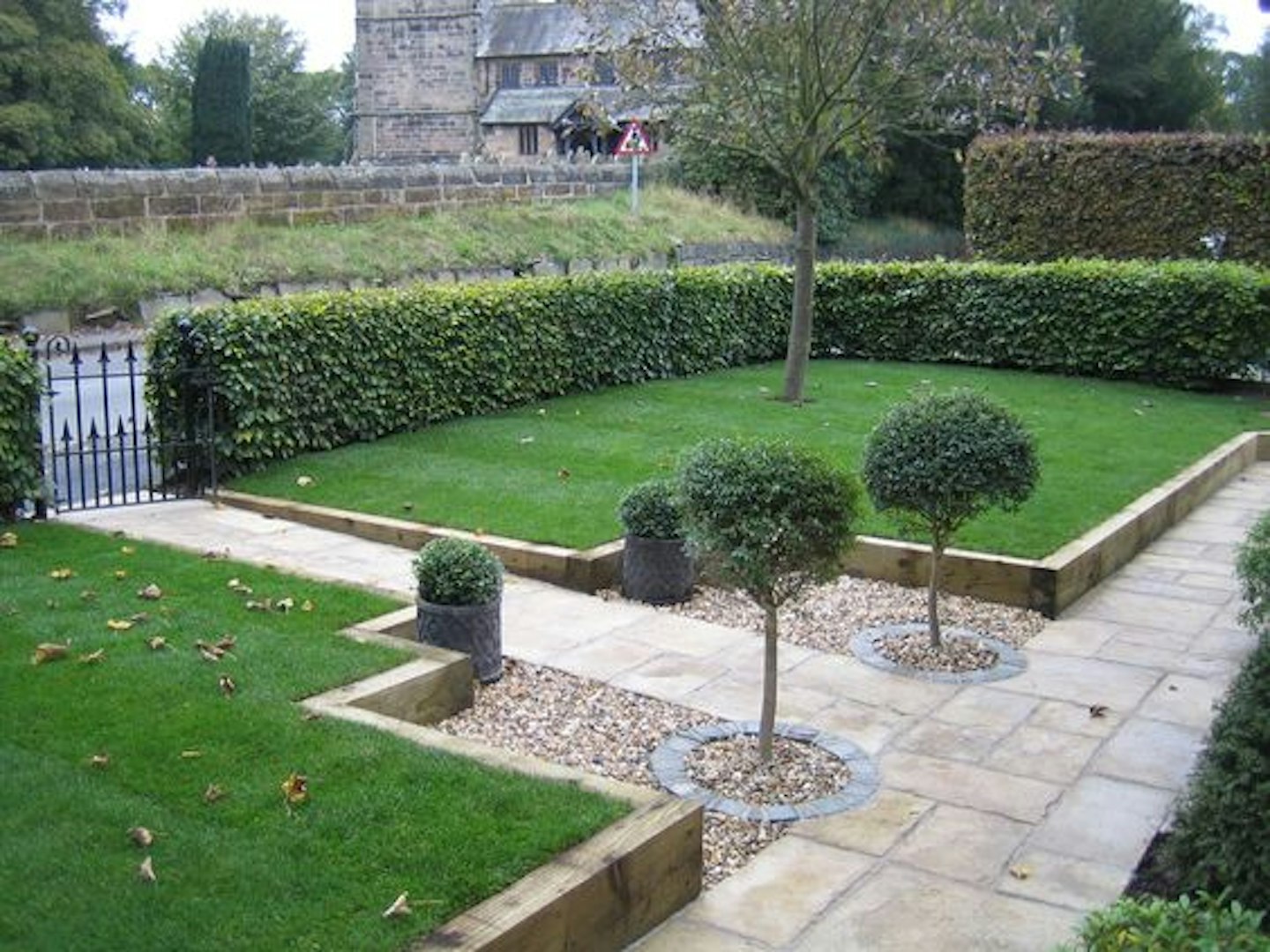 Large front garden