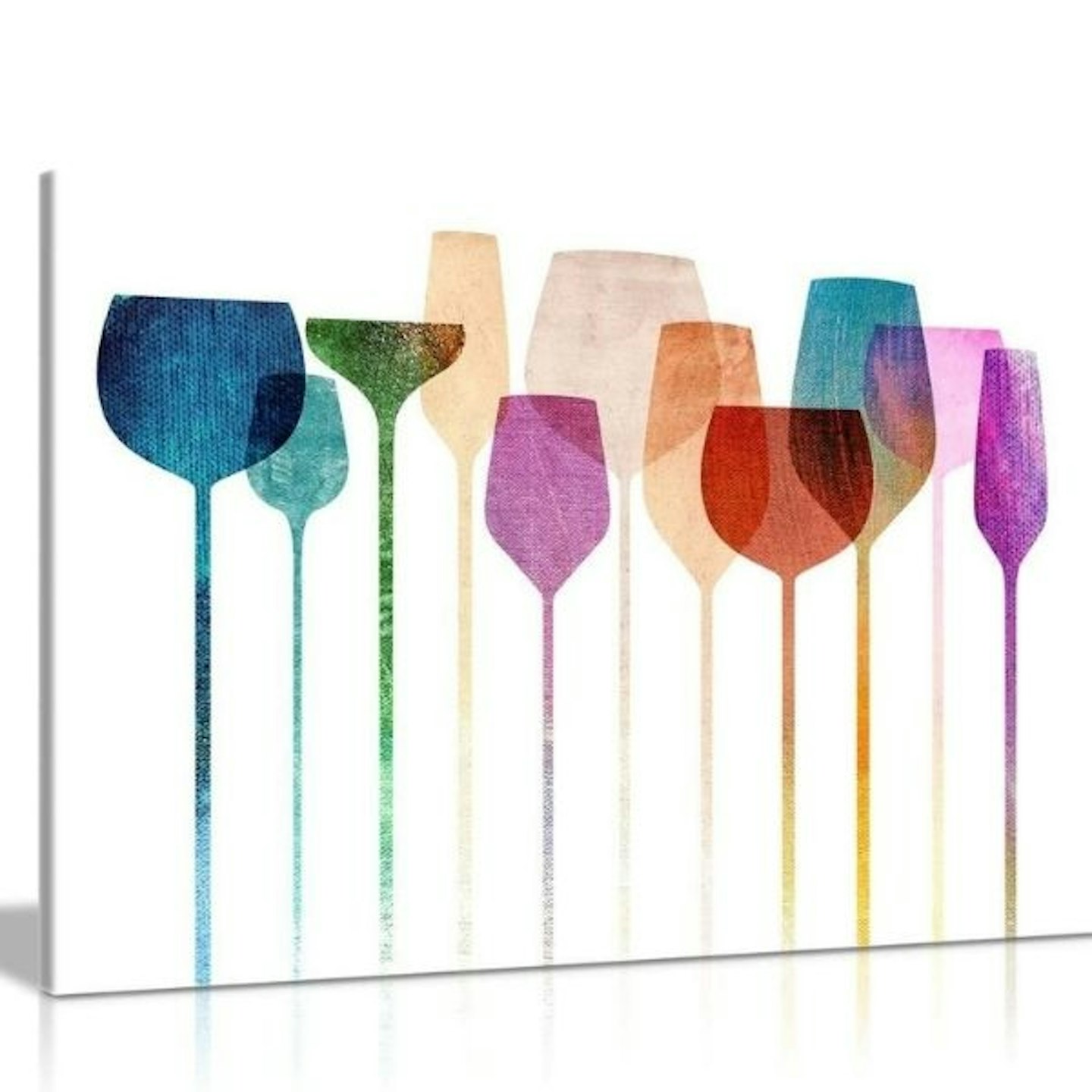 Wine Glasses Kitchen Pictures Decor Canvas