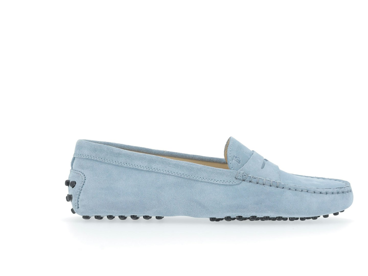 Tod's, Gommino Driving Shoes In Suede Light Blue, £360