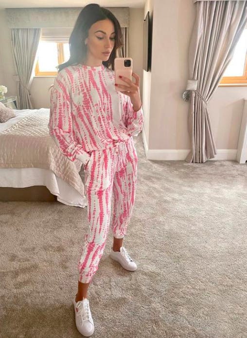 michelle keegan tie dye tracksuit