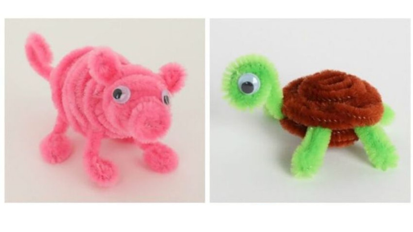easy craft ideas for kids: Pipecleaner pets
