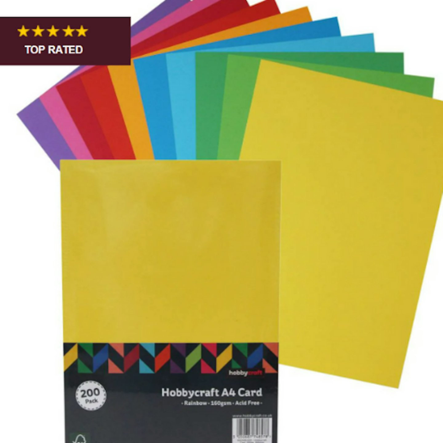 Rainbow Card A4 200 Pack