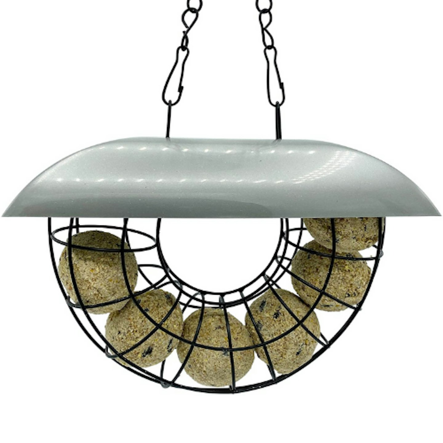 Half Moon Bird Feeder With 6 Suet Balls Included