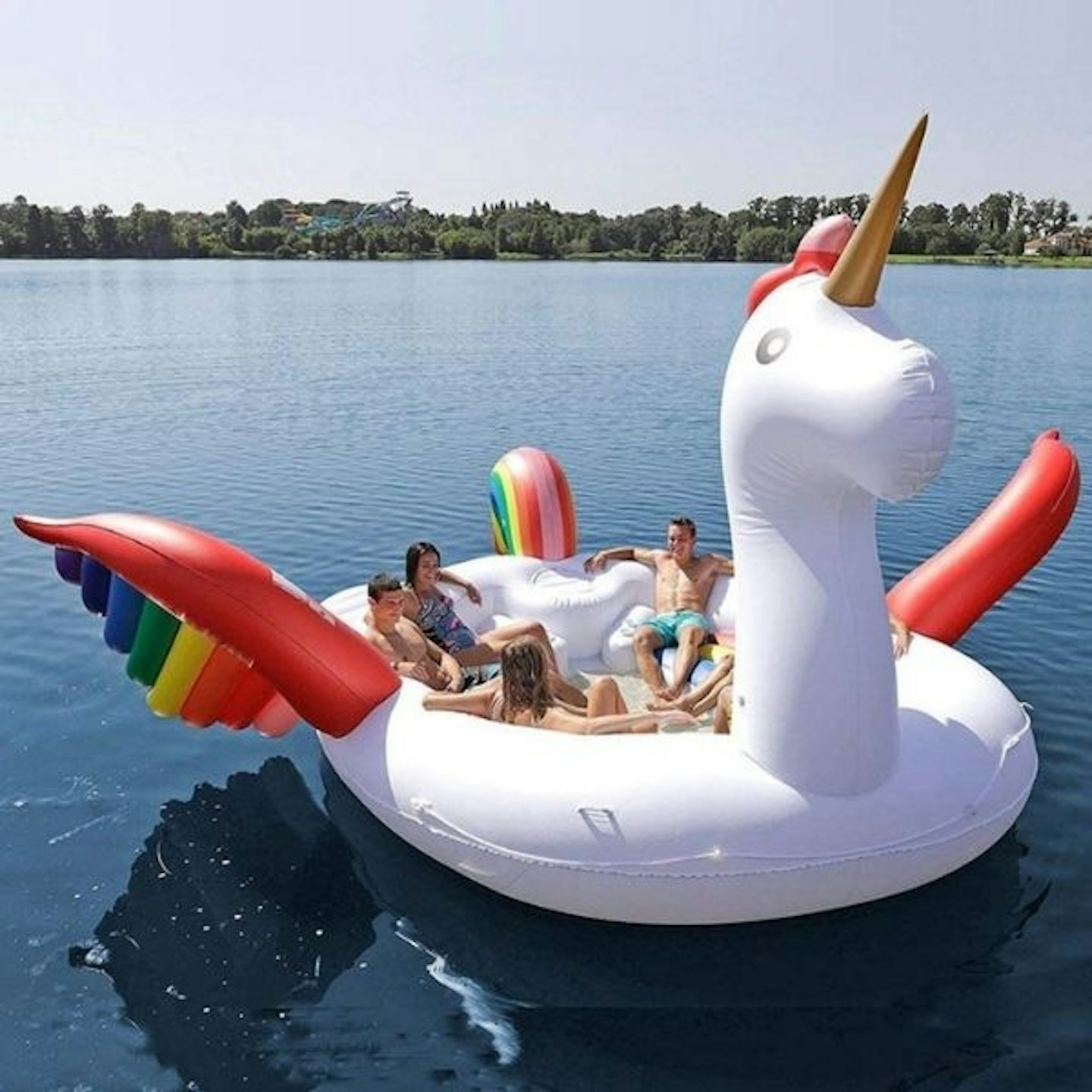6-person Super-unicorn Floating Island Boat