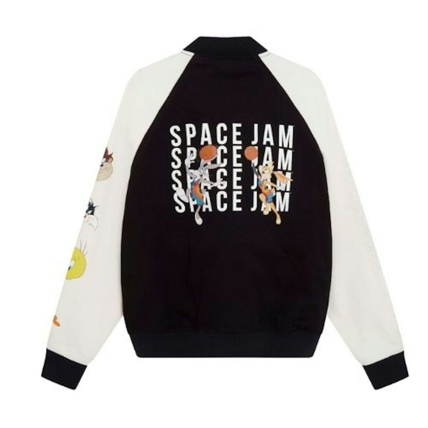 ASOS DESIGN Space Jam 2 bomber jacket with print logo