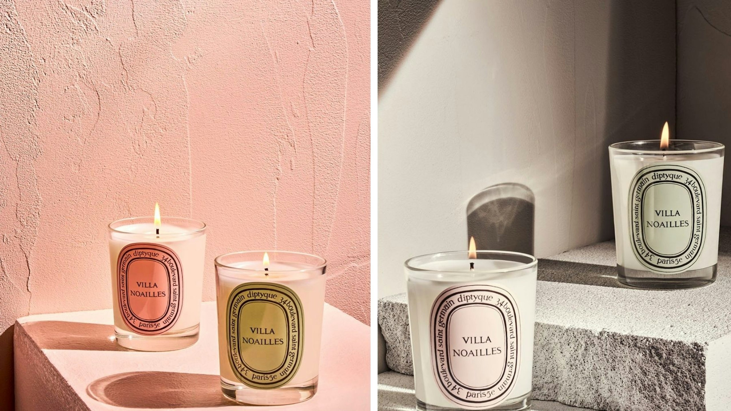Two Diptyque limited edition candles