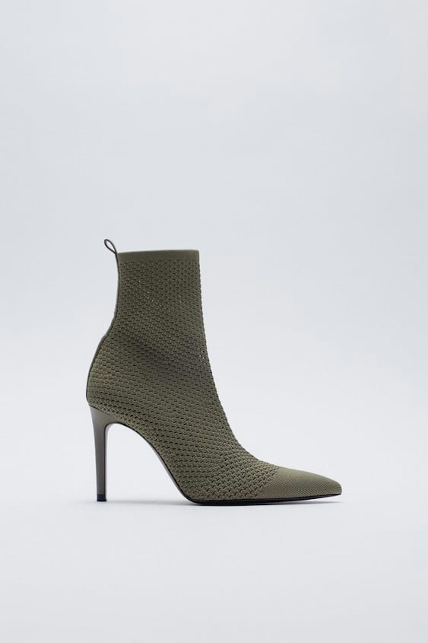 Zara, Fabric High Heel Ankle Boots, £49.99