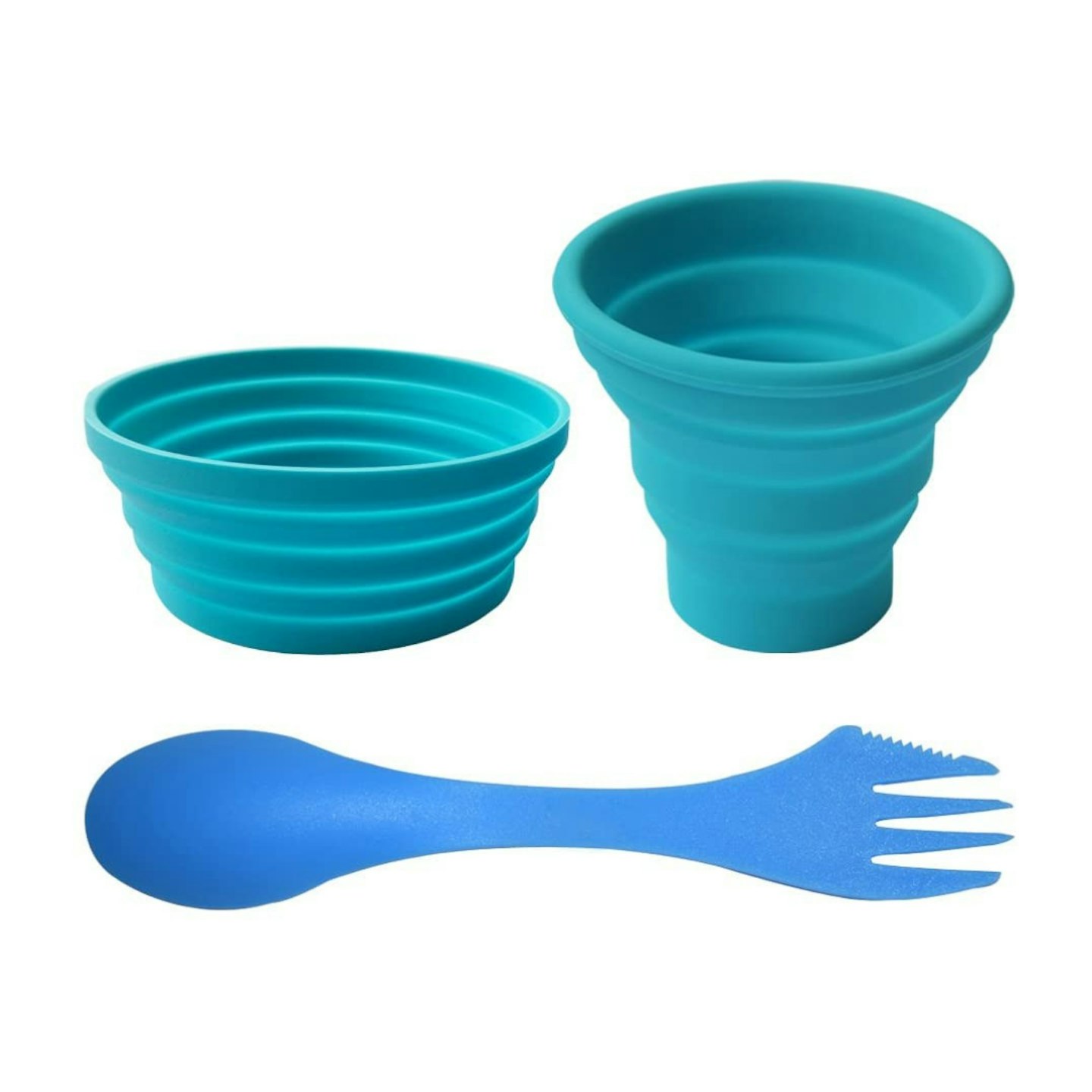 Ecoart Silicone Collapsible Cup and Bowl Set with Spork