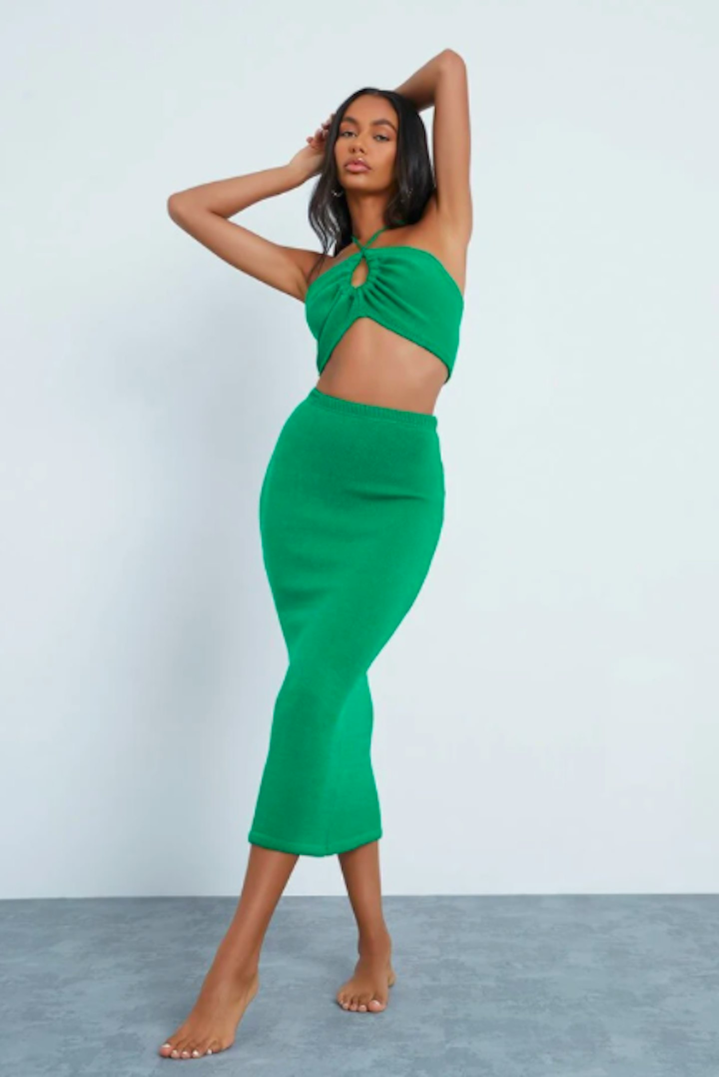 Green Knitted Halter Neck Bandeau Top Matching Midi Skirt Green Knitted Halter Neck Bandeau Top Matching Midi Skirt Green Knitted Halter Neck Bandeau Top Matching Midi Skirt Green Knitted Halter Neck Bandeau Top Matching Midi Skirt £38.50 | CODE: NEW30 Green Knitted Halter Neck Bandeau Top Matching Midi Skirt