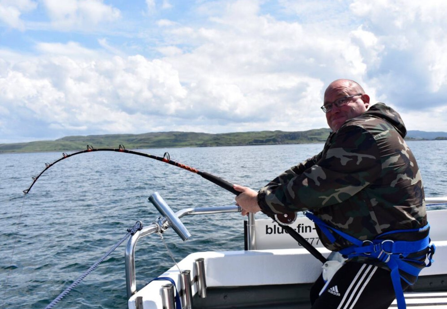 Gordon McPhail does battle aboard Blue Fin Charters