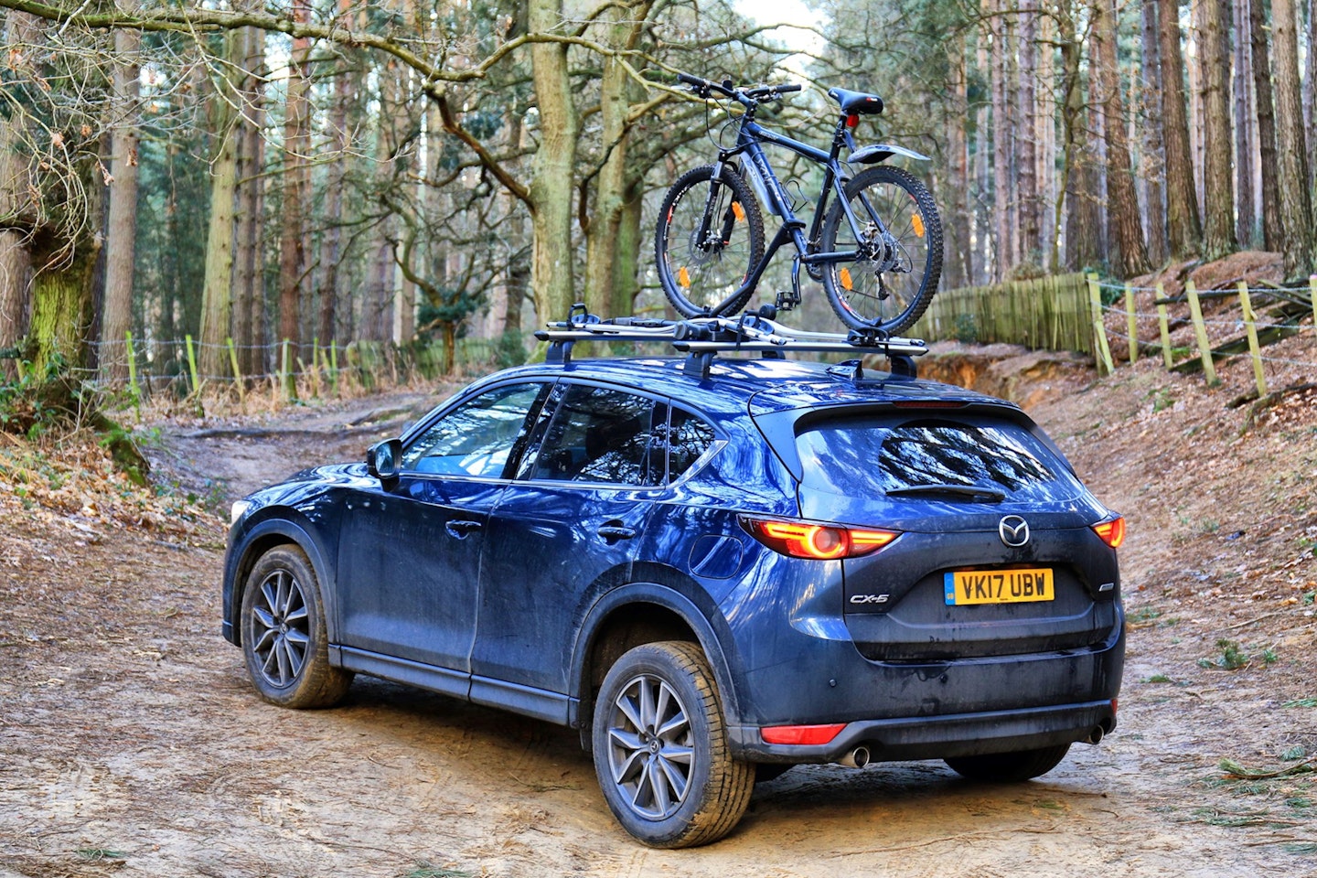 bike rack on the roof of a Mazda CX-5