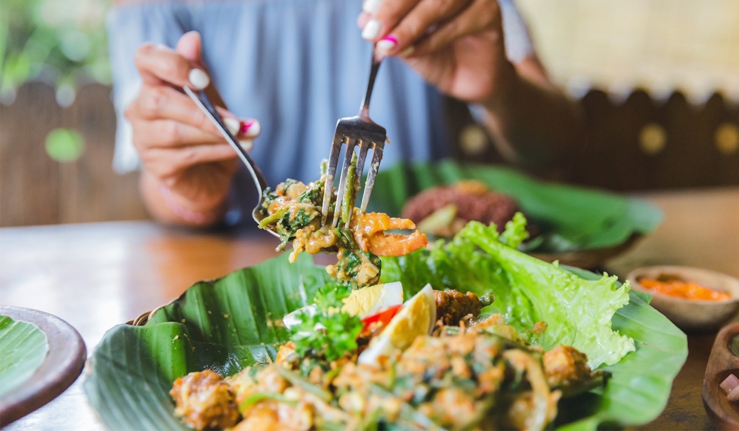 woman eating 