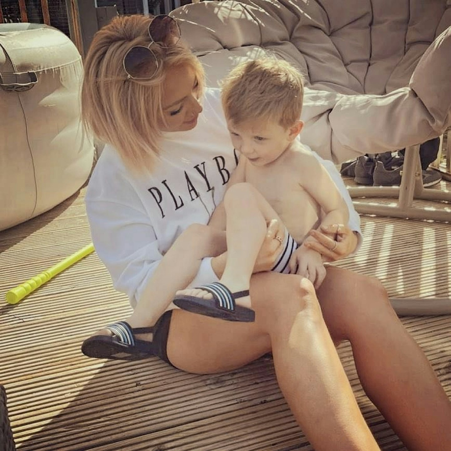 lianne hedley and her son