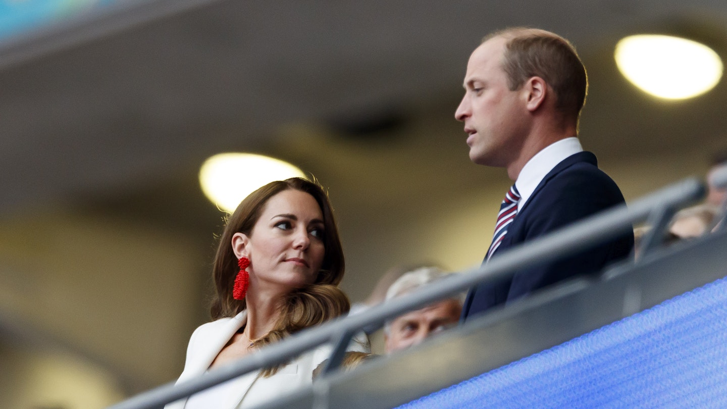 Kate Middleton watching the football final from the stands 