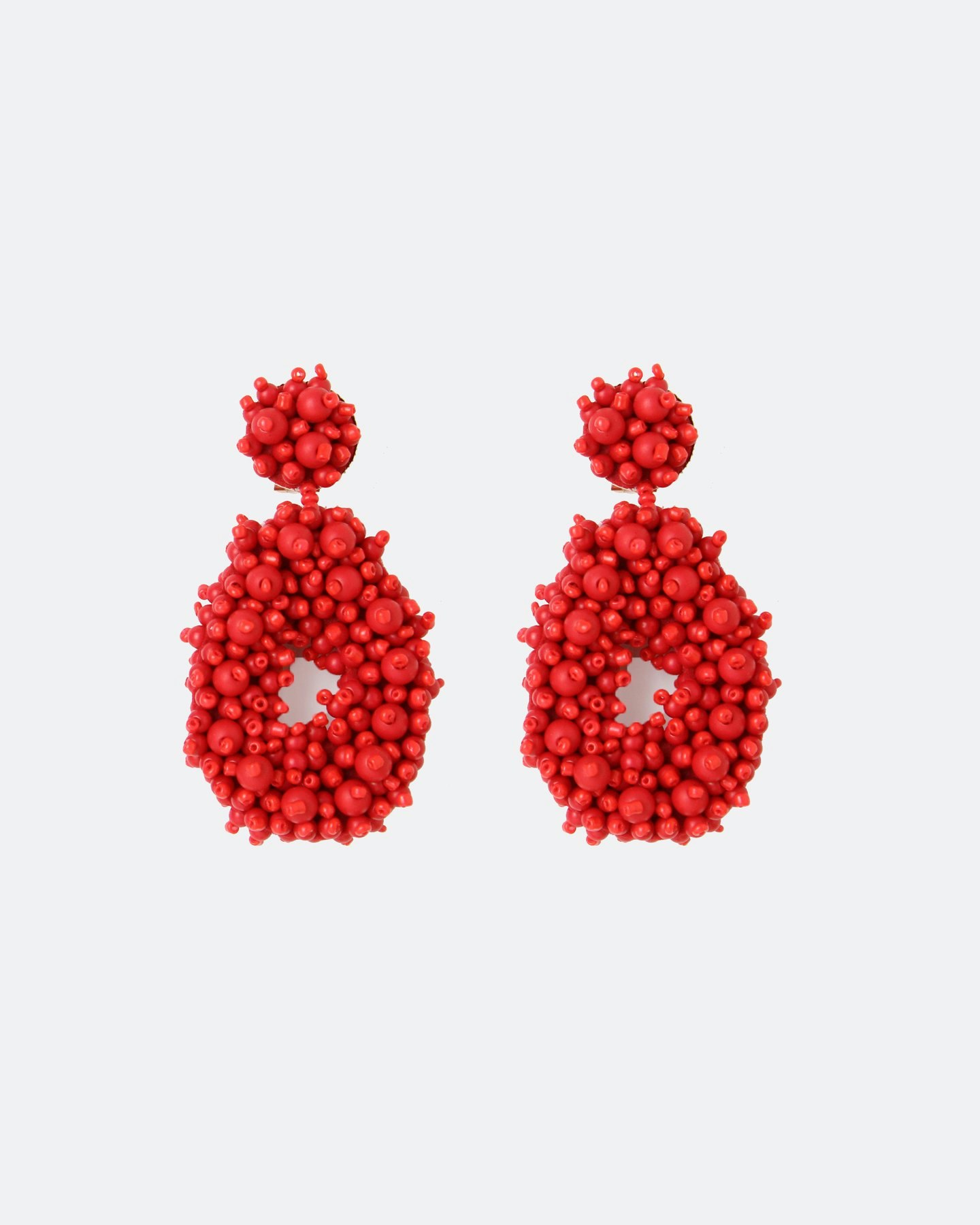 Blaiz, Red Beaded Earrings, £65