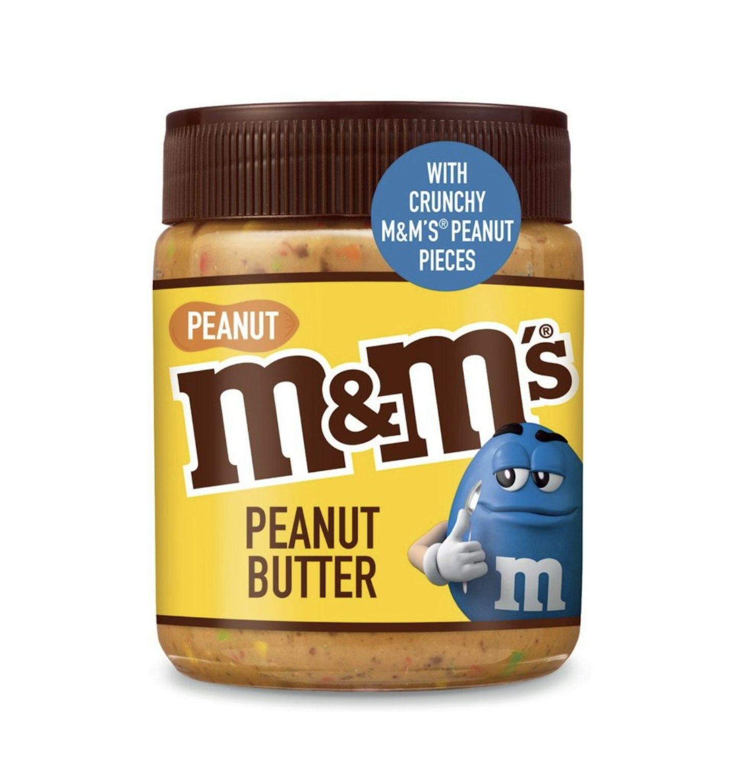 Peanut butter with crunchy m&m's peanut pieces